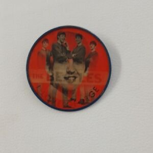 The Beatles Red and Black Button